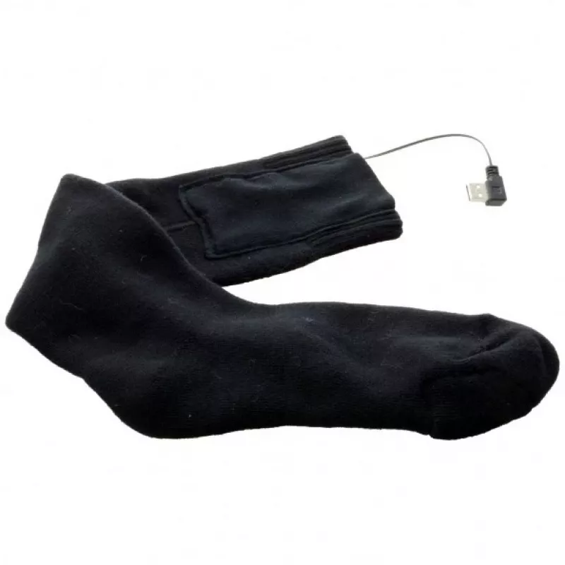 Sportinės kojinės Glovii GQ2L unisex L su integruotu kaitinimo elementu, medvilnės/elastano mišinys, juoda/raudona