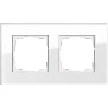 Sieninė plokštė GIRA Esprit Glas White — berėmis stiklo dizainas, 95×166×9,85 mm