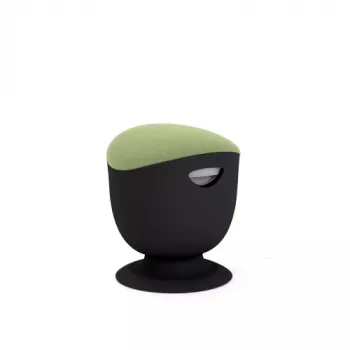 Up Up Seul ergonominis balansinis taburetė juoda, D42 žalia medžiaga