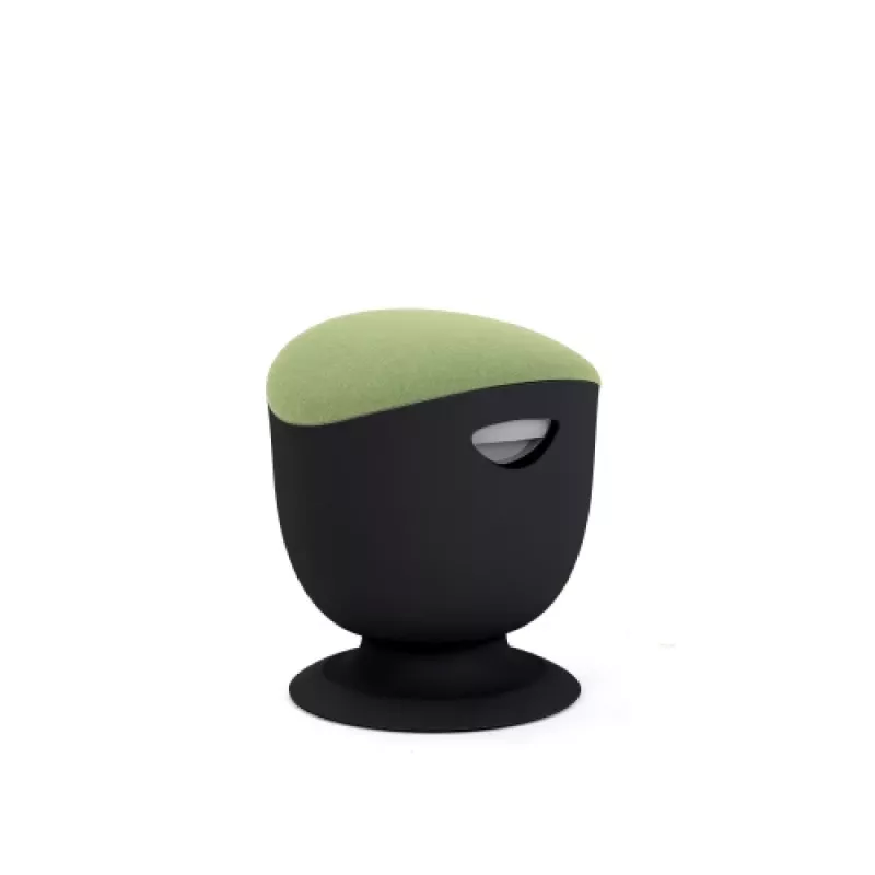 Up Up Seul ergonominis balansinis taburetė juoda, D42 žalia medžiaga