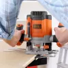 Freza / apdailos freza Juoda & Decker KW1200EKA-QS — kompaktinė freza su reguliuojamais gylio nustatymais, ergonomiškas dizainas