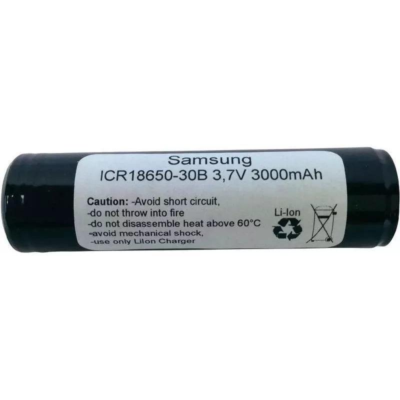 Įkraunama baterija Samsung ICR18650 3000 mAh 3,7 V — ličio jonų elementas