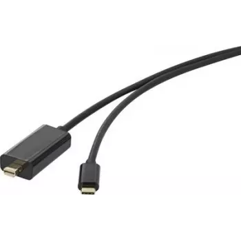 Renkforce RF-3421676 Vaizdo kabelis-adapteris 3 m USB Type-C Mini DisplayPort Juoda (RF-3421676)