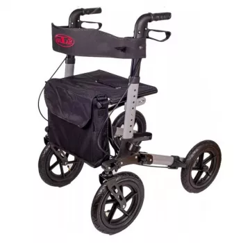 Walker (rollator) ANTAR AT51036 — juoda, 27,9 cm (11 col.) sėdynės aukštis, 9 kg, maks. apkrova 136 kg, plotis 870 mm, gylis 630 mm