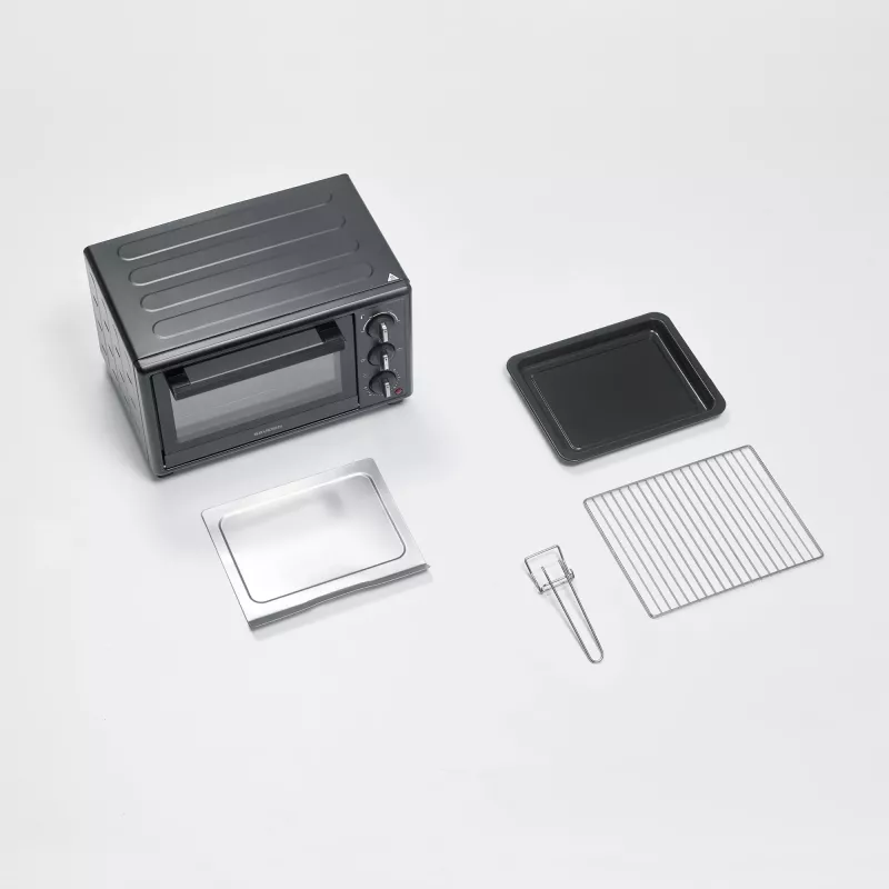 Elektrinė mini krosnelė SEVERIN TO 2078 — 20 l talpa, 1600 W, juoda, pastatoma