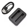 Puluz USB dviejų baterijų įkroviklis PU818, skirtas Insta360 X3 — dviejų lizdų USB įkrovimas