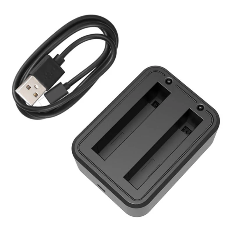 Puluz USB dviejų baterijų įkroviklis PU818, skirtas Insta360 X3 — dviejų lizdų USB įkrovimas