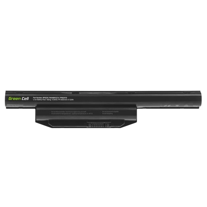 Baterija Green Cell FS31, skirta Fujitsu LifeBook — LiPo 4400 mAh, 11.1 V, juoda, 1 vnt.