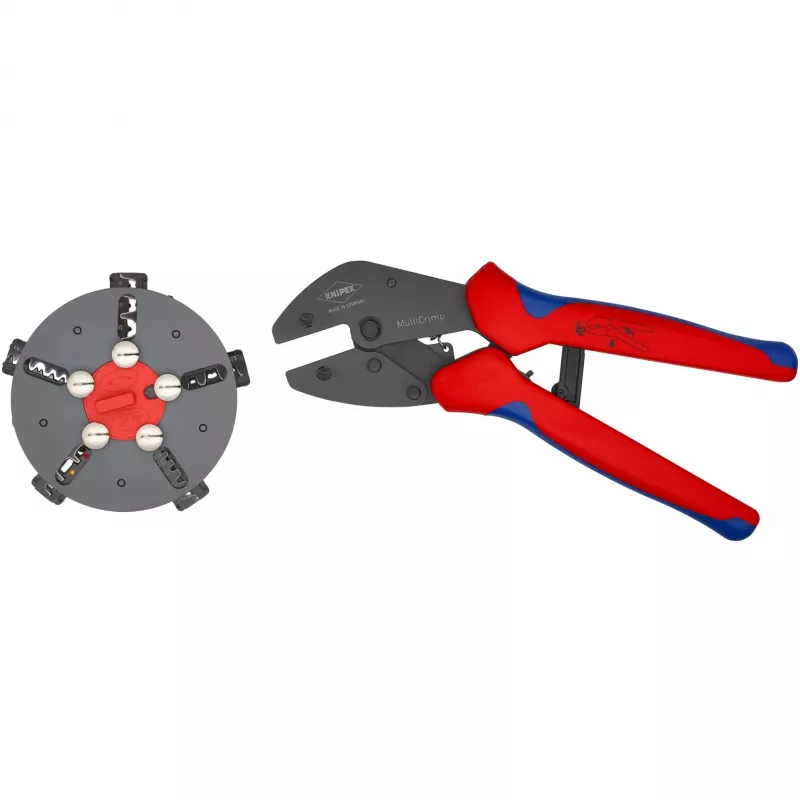 Knipex 97 33 02 kabelių užspaudimo įrankis Užspaudimo įrankis Mėlyna, Raudona