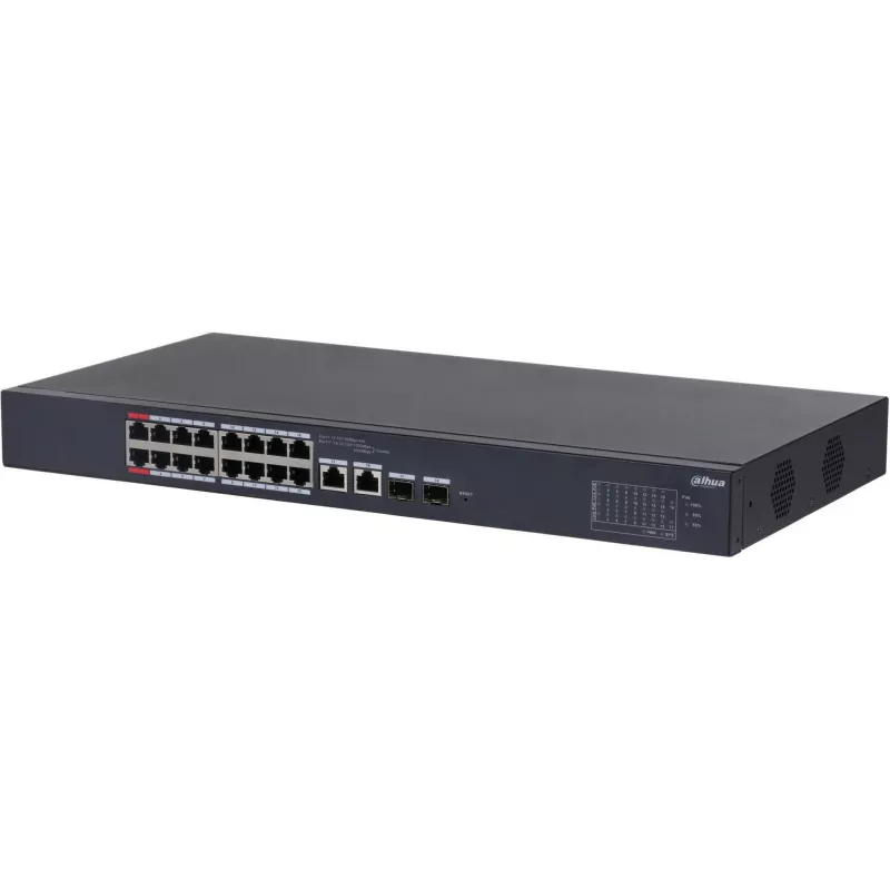 Dahua Technology DH-CS4218-16ET-240 tinklo komutatorius Valdomas L2 Gigabit Ethernet (10/100/1000) Power over Ethernet (PoE) Juoda
