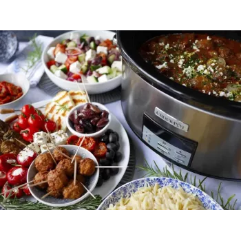Lėto virimo puodas Crock-Pot CSC063X 7,5 l, 320 W, nerūdijančio plieno korpusas, išimamas keraminis dubuo