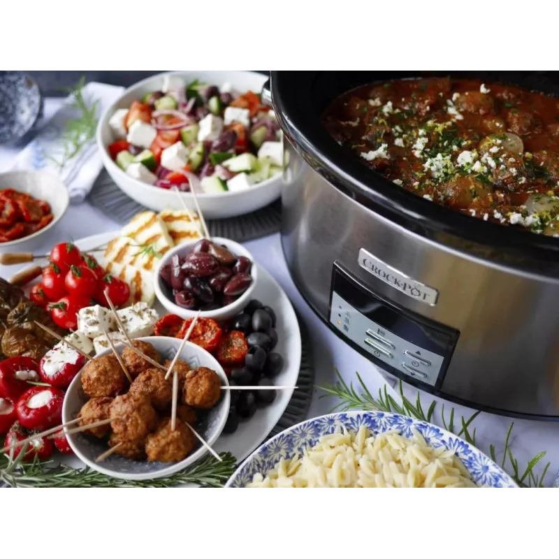 Lėto virimo puodas Crock-Pot CSC063X 7,5 l, 320 W, nerūdijančio plieno korpusas, išimamas keraminis dubuo