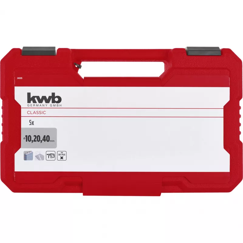Kaltų rinkinys KWB 240285, 5 vnt., SDS-Plus kotelis