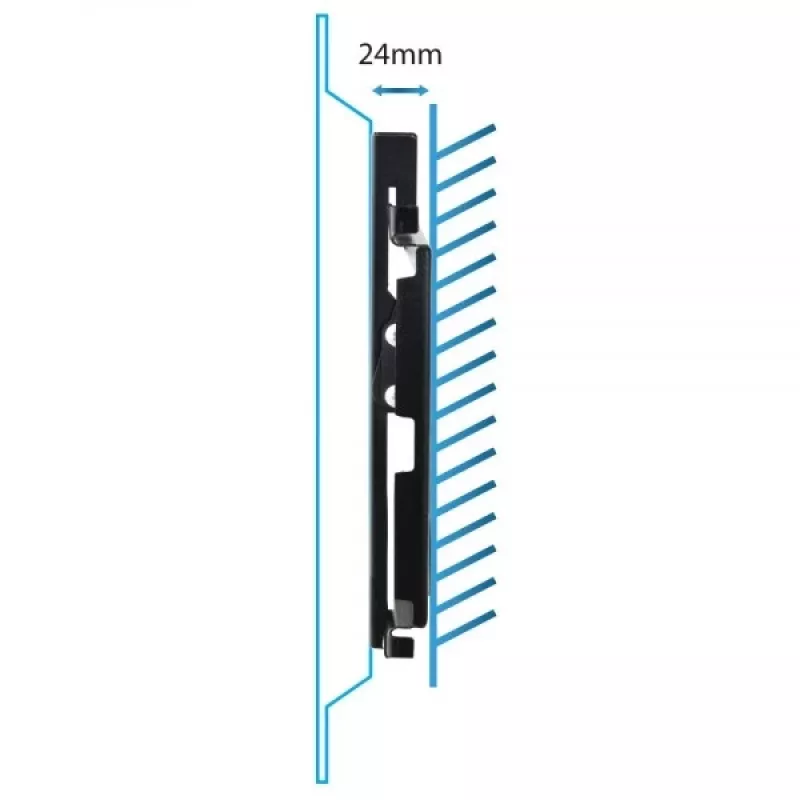 Sieninis TV laikiklis ESPERANZA ERW010 14 colių–50 colių (35.6–127 cm), pakreipimas 15°, VESA 75x75–200x200, maks. apkrova 25 kg, juodas