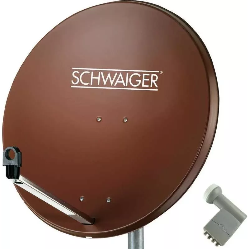 Palydovinės televizijos sistema SCHWAIGER SPI9962SET9 4 dalyviams, 80 cm lėkštė