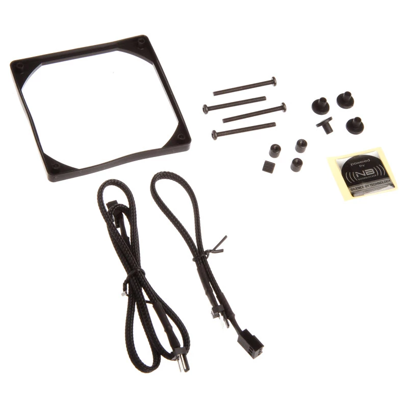Korpuso ventiliatorius NoiseBlocker JuodaSilentPro PL1 120 mm, 900 aps./min., 11 dB, 68 m³/val., 4,5 V, juodas