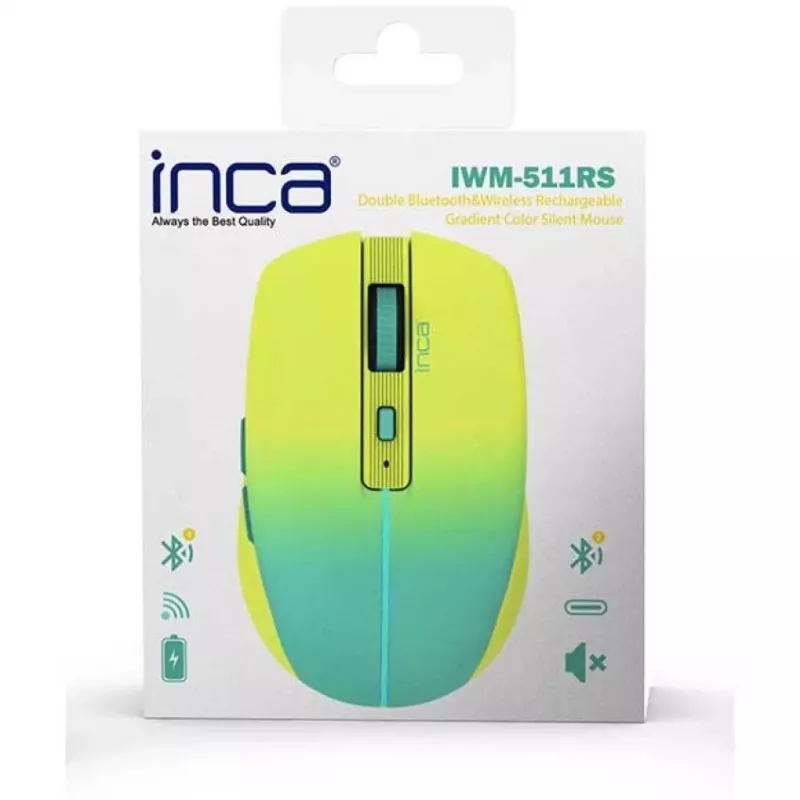 Cian Technology GmbH INCA pelė IWM-511RS Blt+Wrls RGB pagrindinė spalva Geltona