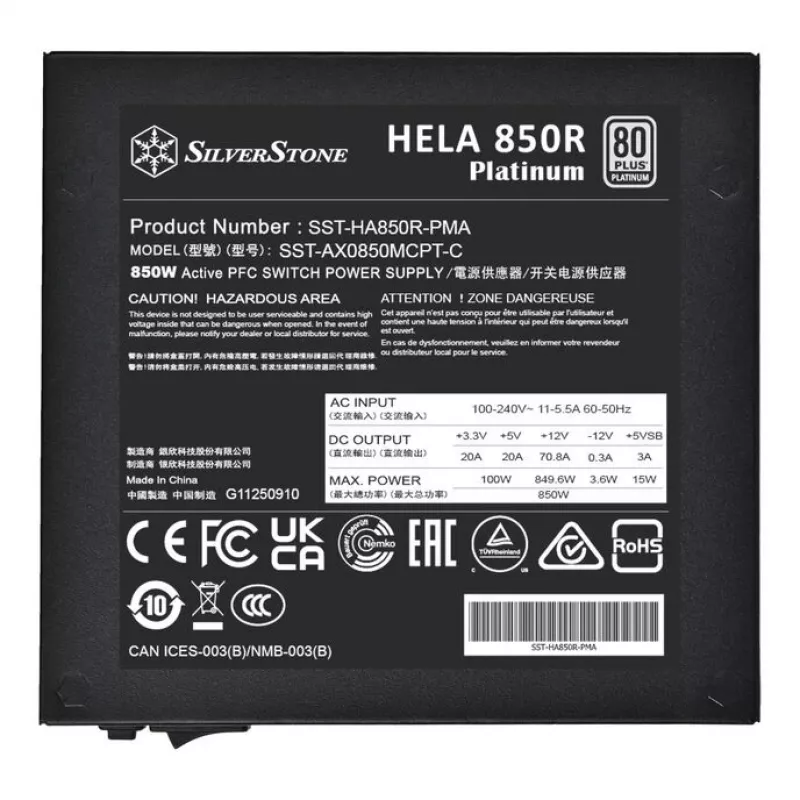 Maitinimo blokas SidabrinėStone HELA 850R 850 Watt