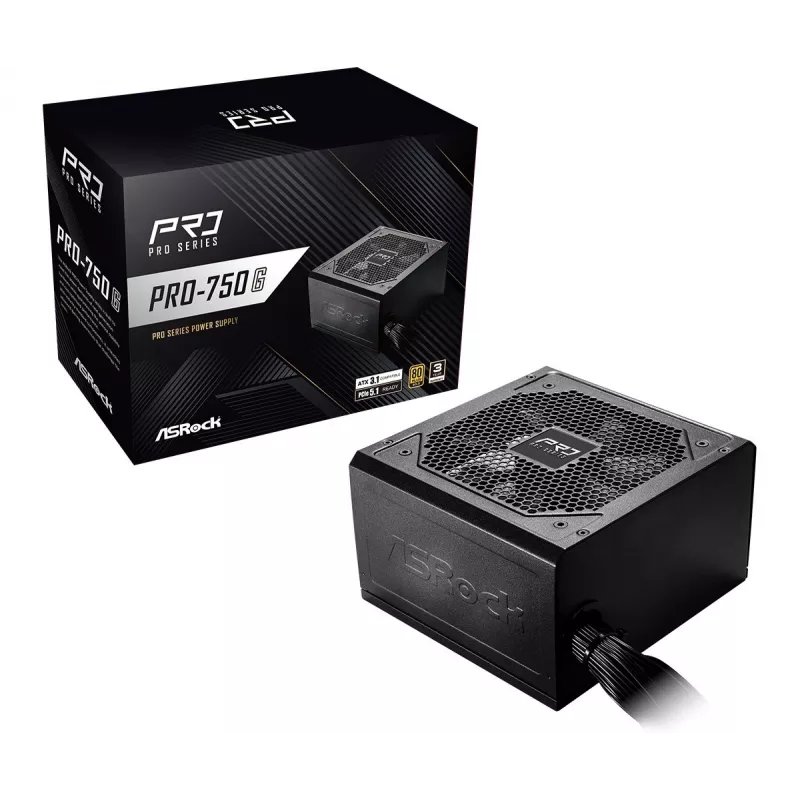 ASRock PRO-750G 750W 80 PLUS Gold maitinimo blokas