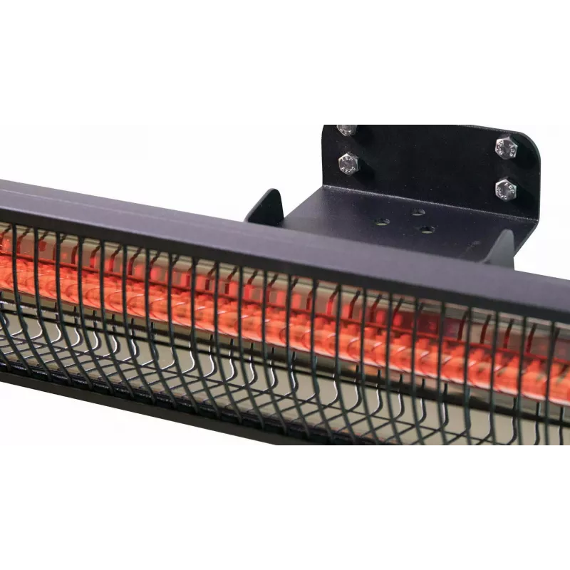 Infraraudonųjų spindulių šildytuvas SUNRED RD-DARK-25, 2500 W, montuojamas ant sienos, IP55, juodas
