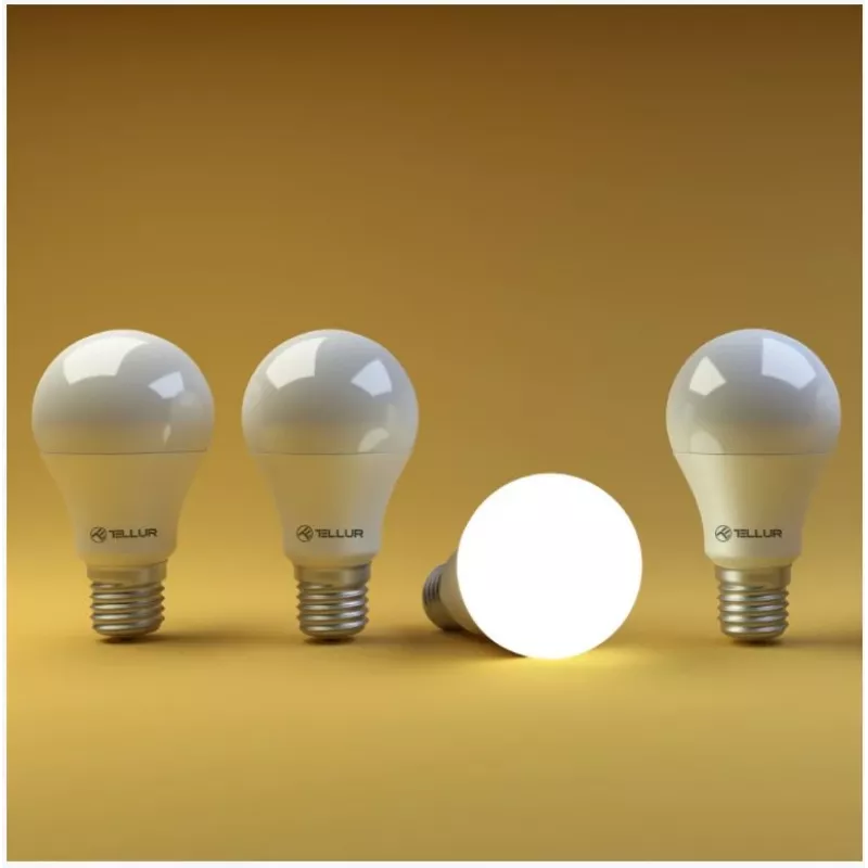 Tellur WiFi Smart Bulb E27, 10W Balta/Warm, Dimmer