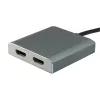 Equip USB Type C į 2 x HDMI patelės adapteris, 3.2 Gen 1 (3.1 Gen 1), USB Type-C, HDMI išvestis, 4096 x 2160 pikselių