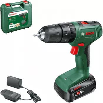Belaidis smūginis gręžtuvas-suktuvas EasyImpact 18V-38 (žalia/juoda, ličio jonų akumuliatorius 2,0 Ah, nešiojimo dėklas, POWER FOR ALL ALLIANCE)