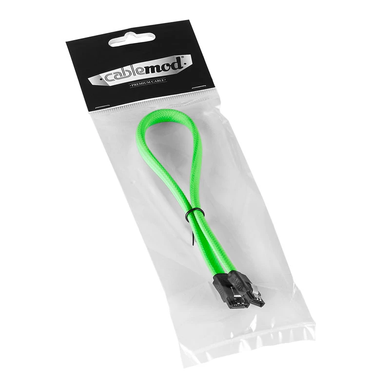 CableMod ModMesh SATA 3 kabelis 30cm - Šviesiai žalia