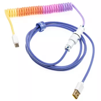 Ducky Premicord Afterglow susuktas kabelis, USB Type-C į Type-A - 1.8m