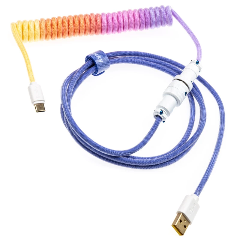 Ducky Premicord Afterglow susuktas kabelis, USB Type-C į Type-A - 1.8m