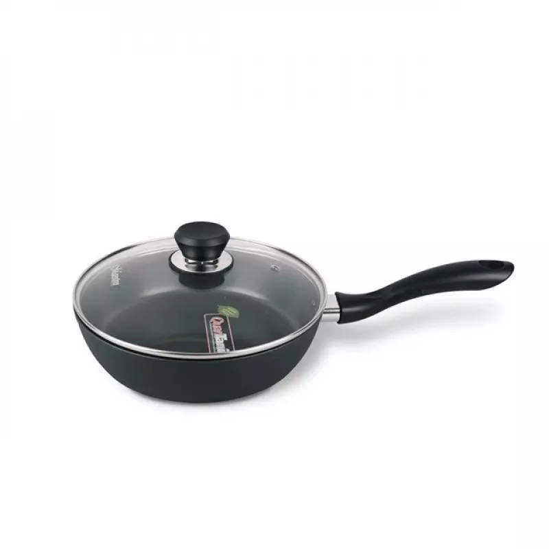 Maestro MR-1205-28 keptuvė su dangčiu, 28 cm, juoda