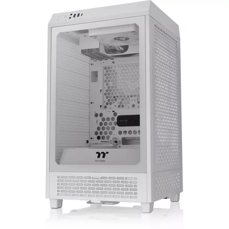 Thermaltake The Tower 200 Micro-Tower Mini-ITX korpusas su vitrinos langu baltas