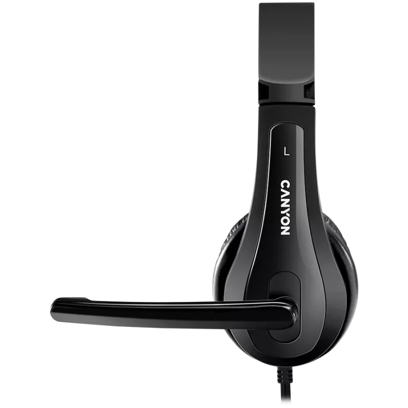 CANYON PC ausinės HSC-1 PC Mic plokščias 2m Juoda