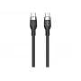 Hyper 1,5 m silikoninis USB-C į USB-C 60 W įkrovimo laidas - juodas 1,5 m silikoninis USB-C į USB-C 60 W įkrovimo laidas - juodas