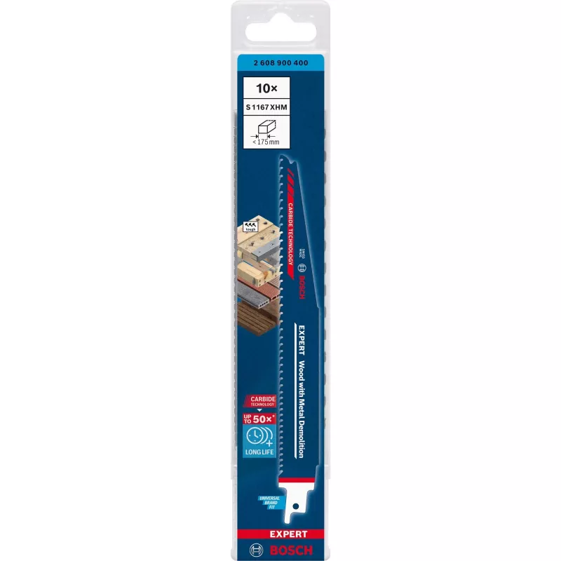 Bosch Expert 2 608 900 400 pjūklelių / ritininių pjūklų / stūmoklinių pjūklų geležtė karbidinė 10 vnt.