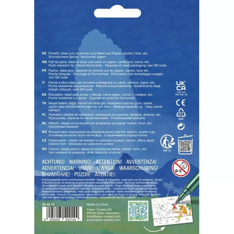 Flomasteriai Faber-Castell 554214 Įvairių spalvų 13 vnt.