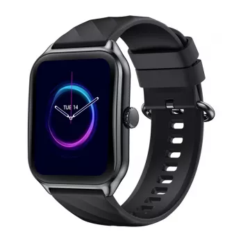 Išmanusis laikrodis Zeblaze GTS 4 — 1,94 colio (4,93 cm) AMOLED, 466×466 px, jutiklinis ekranas, „Wi‑Fi“, silikoninis dirželis, juodas
