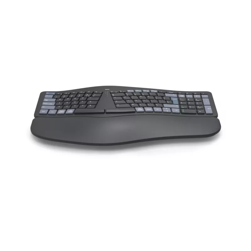 Belaidė ergonominė klaviatūra HAMA WK-900 juoda USB, kompaktiškas išdėstymas, belaidis ryšys