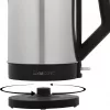 Elektrinis virdulys Clatronic 1,5 L 2200 W juodas nerūdijantis plienas