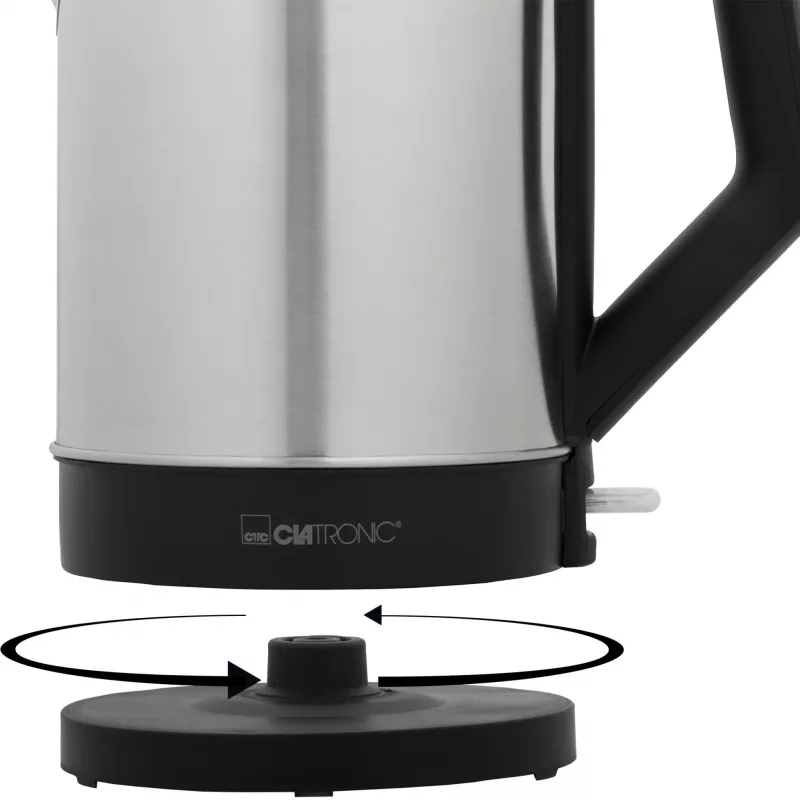 Elektrinis virdulys Clatronic 1,5 L 2200 W juodas nerūdijantis plienas