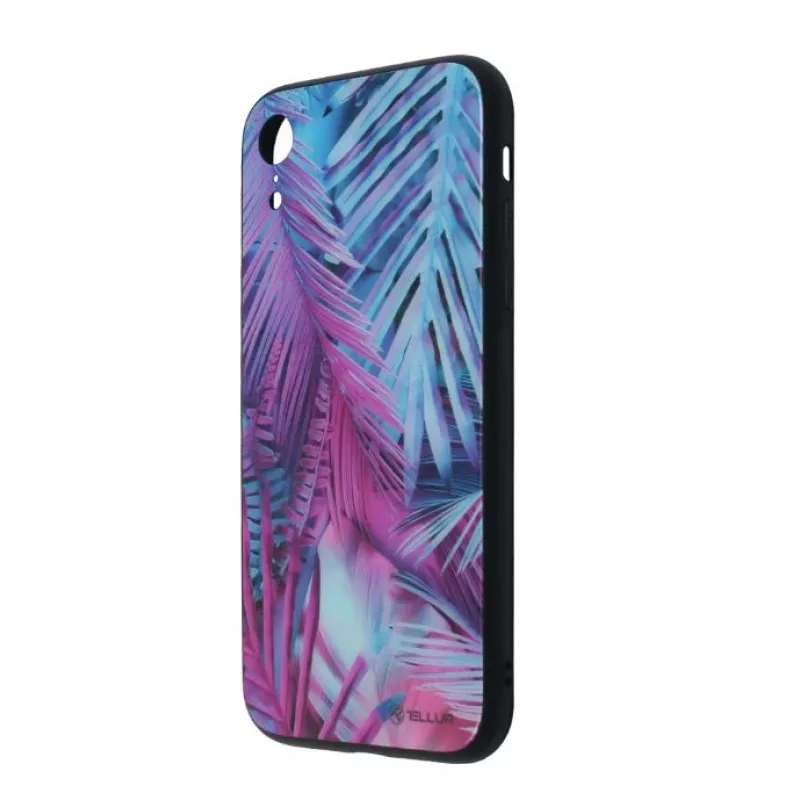 Apsauginė stiklo plėvelė Tellur Cover Glass print, skirta iPhone XR, su margintu palmių dizainu