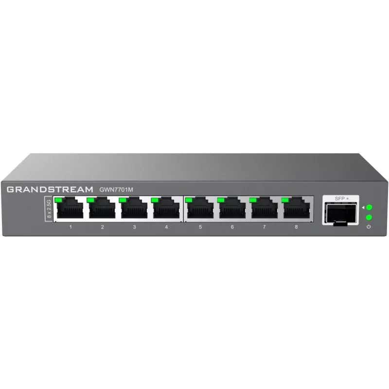 Grandstream Networks GWN7701M tinklo jungiklis Nevaldomas 2.5G Ethernet (100/1000/2500) Juoda