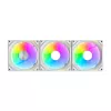 Aušinimo ventiliatoriai Darkflash Gauss G24 3 viename Balti 120 mm — 3 vnt. rinkinys, 120 mm