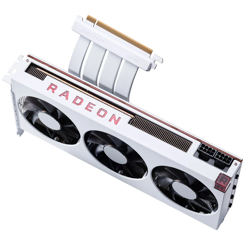 PHANTEKS PCI-E 4.0 x16 riser ribbon kabelis, 180 laipsnių, 30 cm - balta