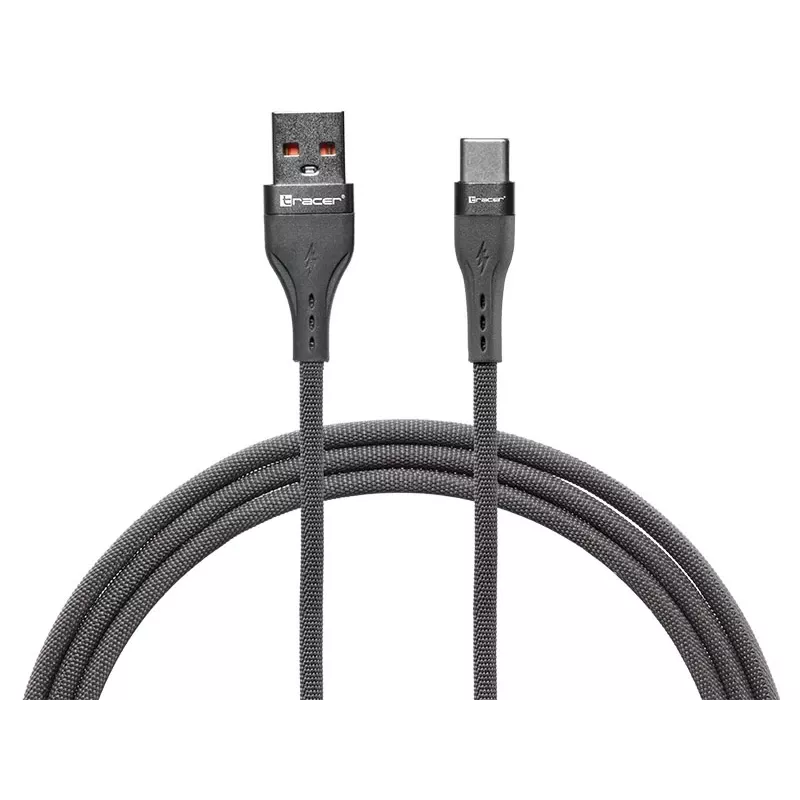 Tracer 47487 USB A - Type C M/M 1m laidas pilkas