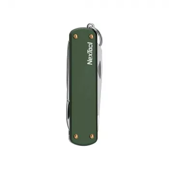 Daugiafunkcis peilis Nextool NE0143 — kompaktiškas sulankstomas daugiafunkcis įrankis su replėmis, peiliukais, atsuktuvu, žalias, nerūdijantis plienas, 64,5×152 mm, 29 g