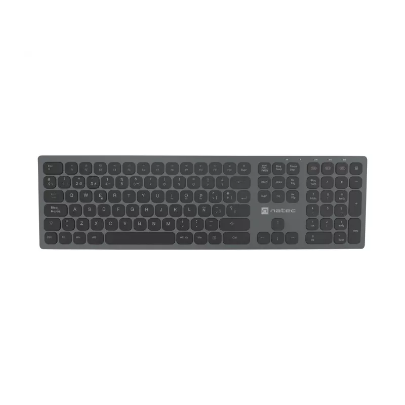 NATEC NKL-1830 klaviatūra universali RF belaidė Bluetooth QWERTY ispaniška juoda pilka