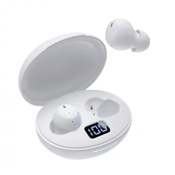 Belaidės ausinės White Shark GEB-TWS-02 Vortex baltos