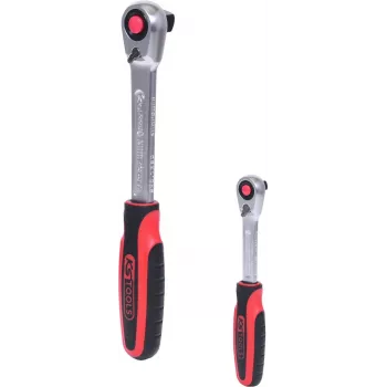 Grįžtamųjų reketų rinkinys ks tools SlimPOWER 2 vnt. — 1/4 colio ir 1/2 colio pavaros