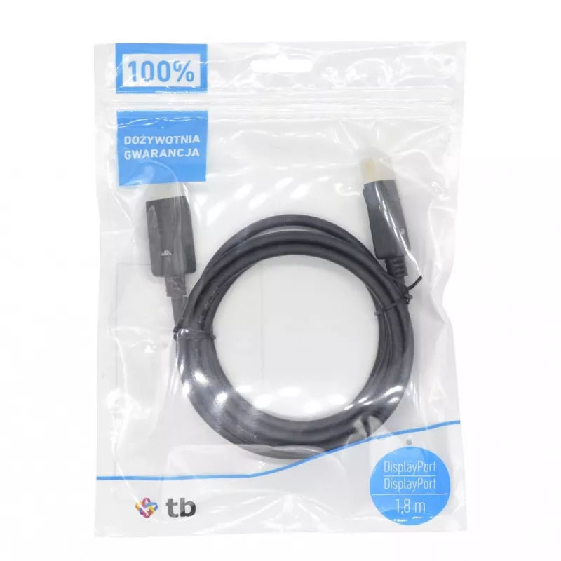 TB Displayport laidas V-V 1,8 m. Juodas (AKTBXVDMDPPG18B)